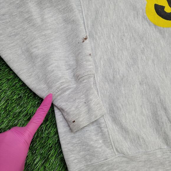 Vintage 80s Pickus Construction Sweatshirt XL 24x24 Crop Boxy USA - Picture 9 of 16